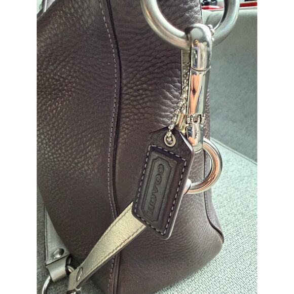 Coach 10132 Distressed Pebbled Leather Dark Brown Chelsea Shoulder Bag Y2K - Picture 11 of 15
